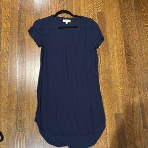 Cloth & Stone Deep Blue V-Neck Dress